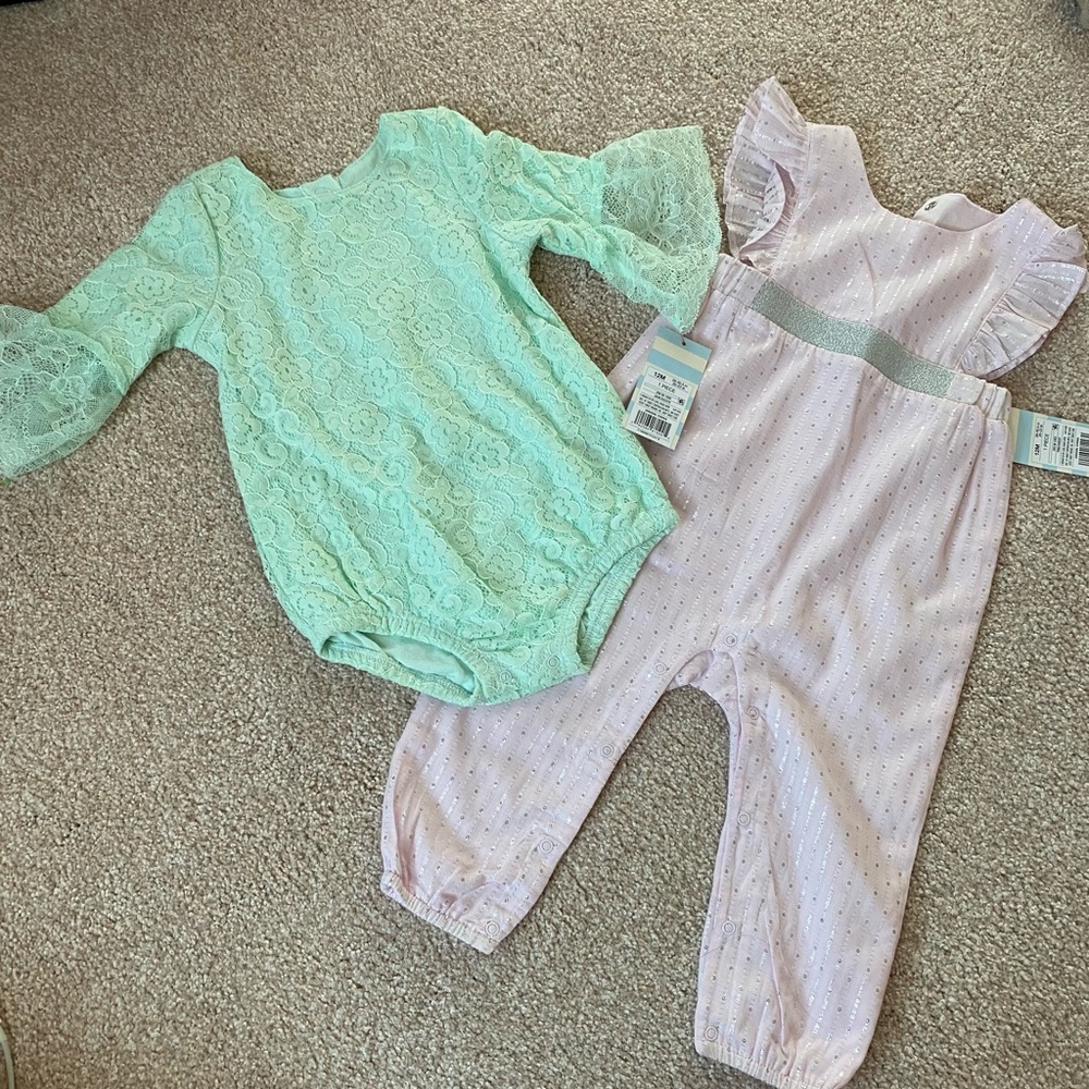 12 Month Cat & Jack outfits - set of 2
